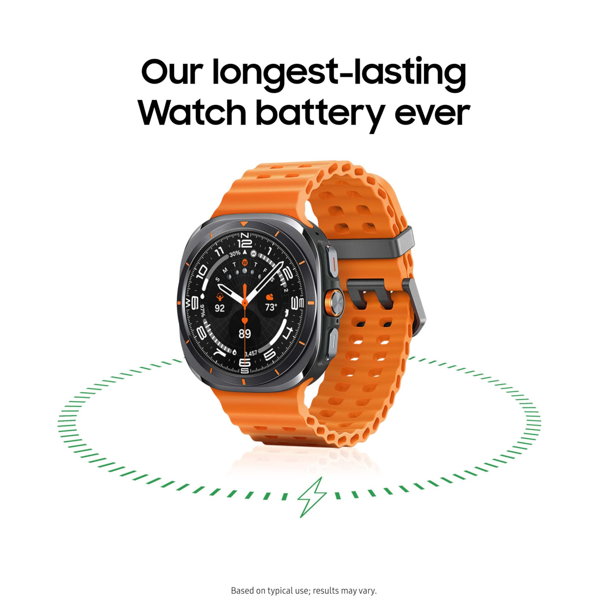 Samsung Galaxy Watch Ultra 47mm LTE - Titanium Orange Marine Band (Gray) - SM-L705UDAAXAA - Image 2