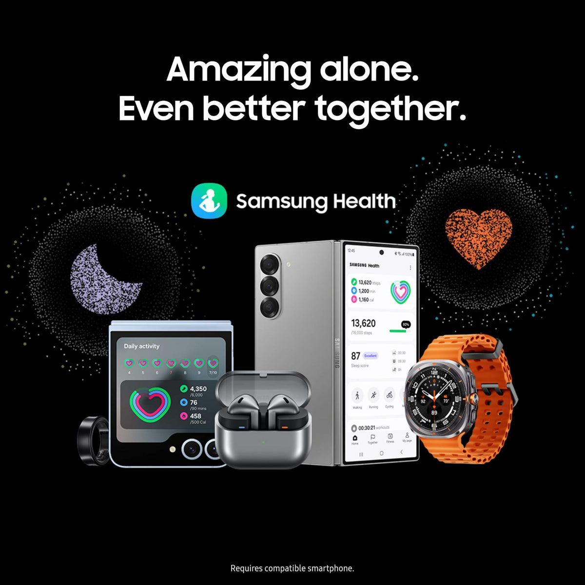 Samsung Galaxy Watch Ultra 47mm LTE - Titanium Orange Marine Band (Gray) - SM-L705UDAAXAA - Image 9