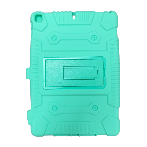 TechPro case for iPad (10.2 Inch, For iPad 7th, 8th, and 9th Generation) - Silicone Case with Kickstand - Green