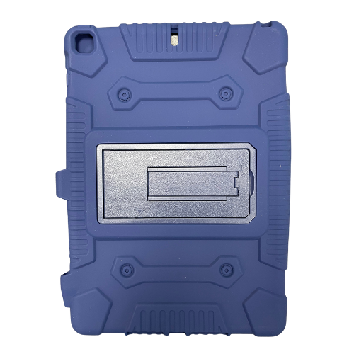 TechPro case for iPad (10.2 Inch, For iPad 7th, 8th, and 9th Generation) - Silicone Case with Kickstand - Blue